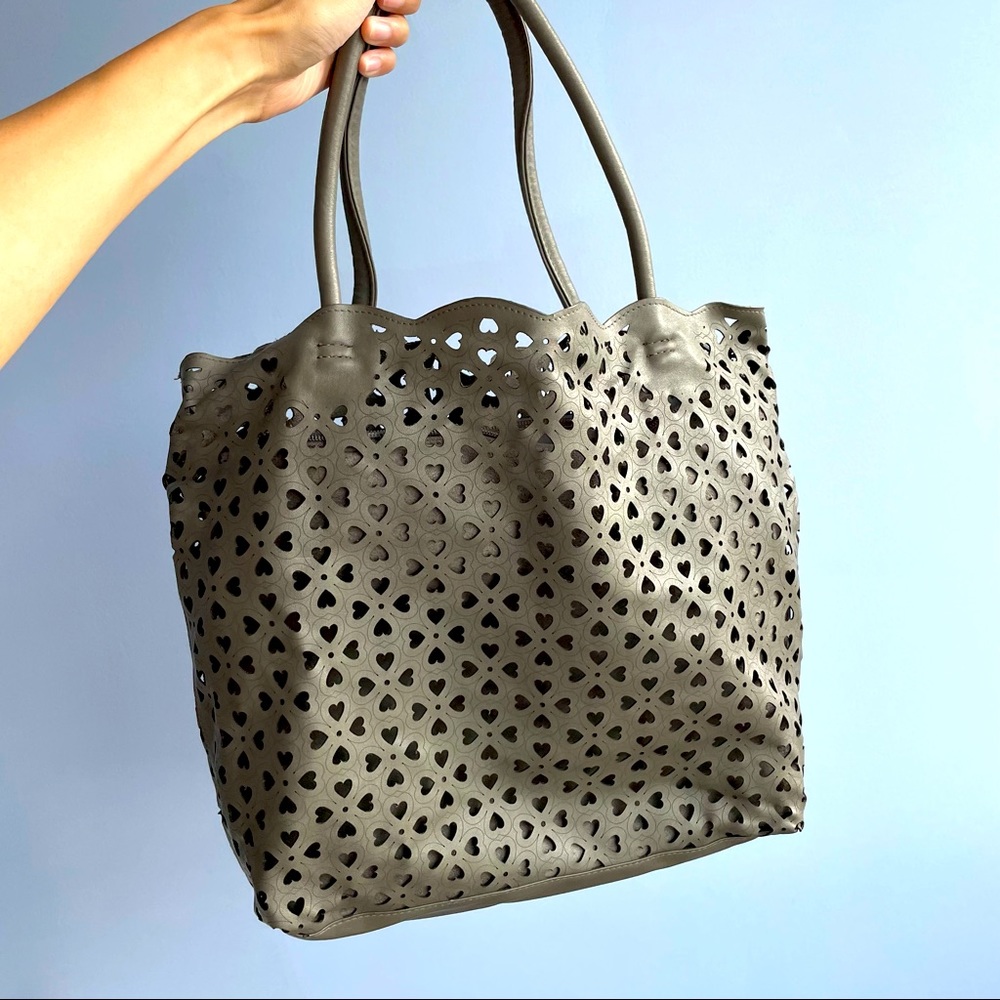 🛍3 for $25🛍 Indigo Grey Heart Cutout Purse